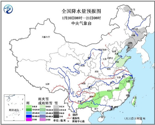 弱冷空气影响北方东北山东部分地区有大雪